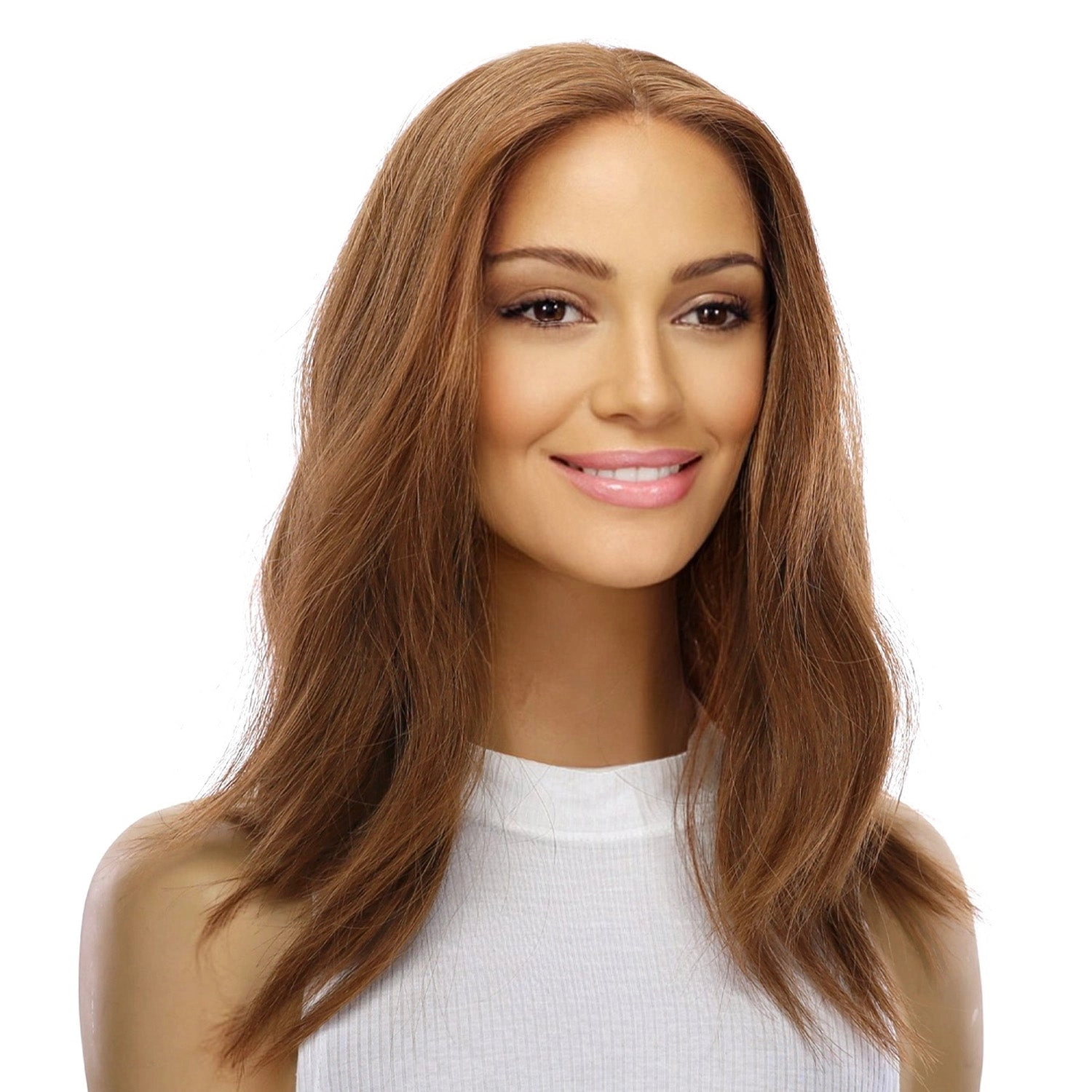 16" Ponytail Silk Part Wig Copper