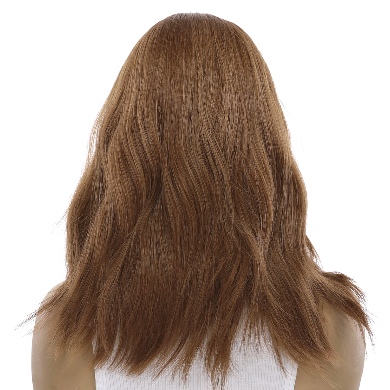 16" Ponytail Silk Part Wig Copper