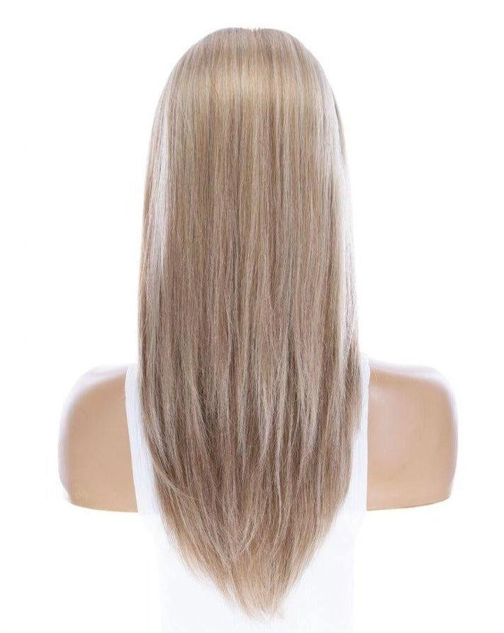 22" Ponytail Silk Part Wig Ash Blonde