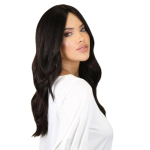 22" Ponytail Silk Part Wig Natural Black