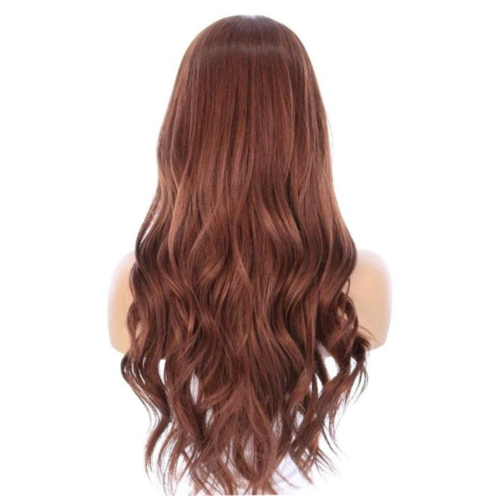 26" Ponytail Silk Top Wig Auburn