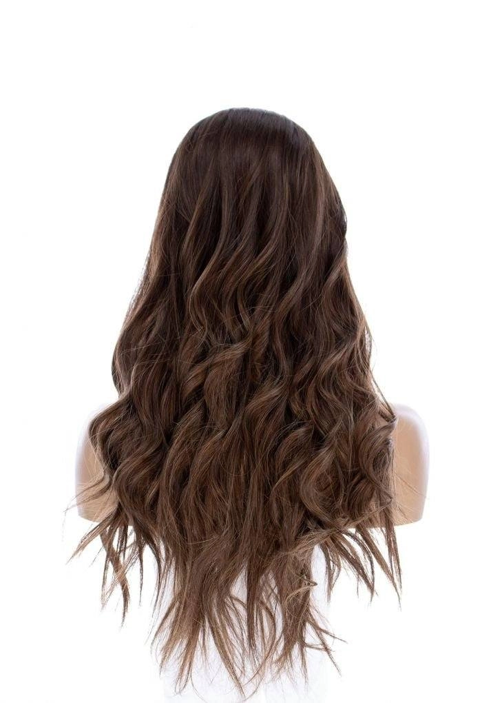 26" Ponytail Silk Top Wig Medium Brown Babylight