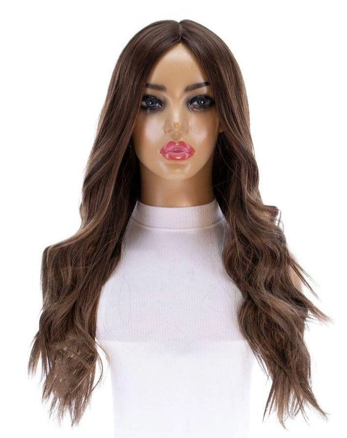 26" Ponytail Silk Top Wig Medium Brown Babylight