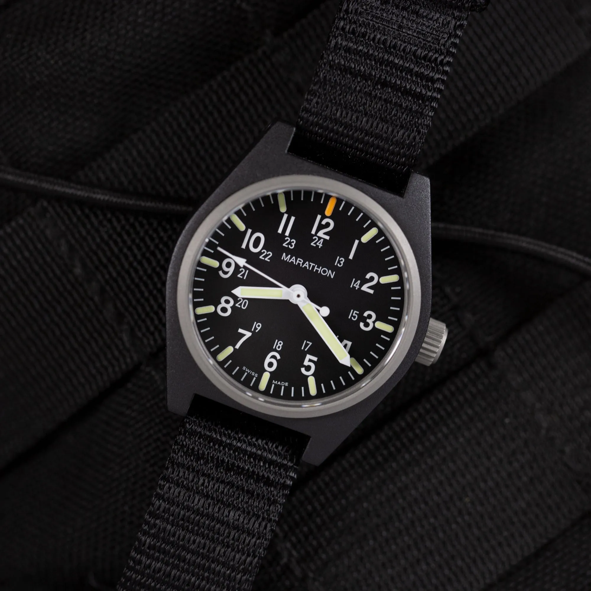 34mm Black General Purpose Quartz with MaraGlo (GPQ)