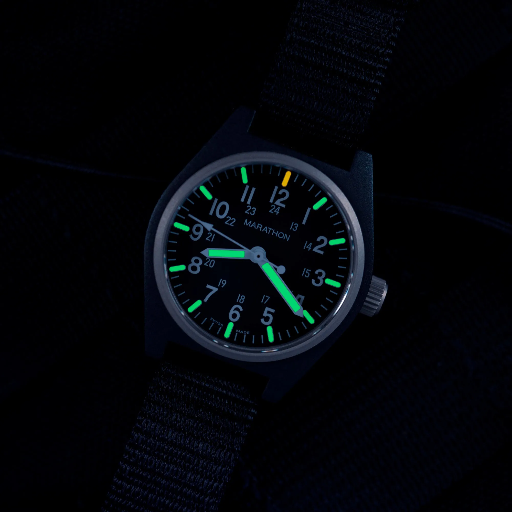34mm Black General Purpose Quartz with MaraGlo (GPQ)