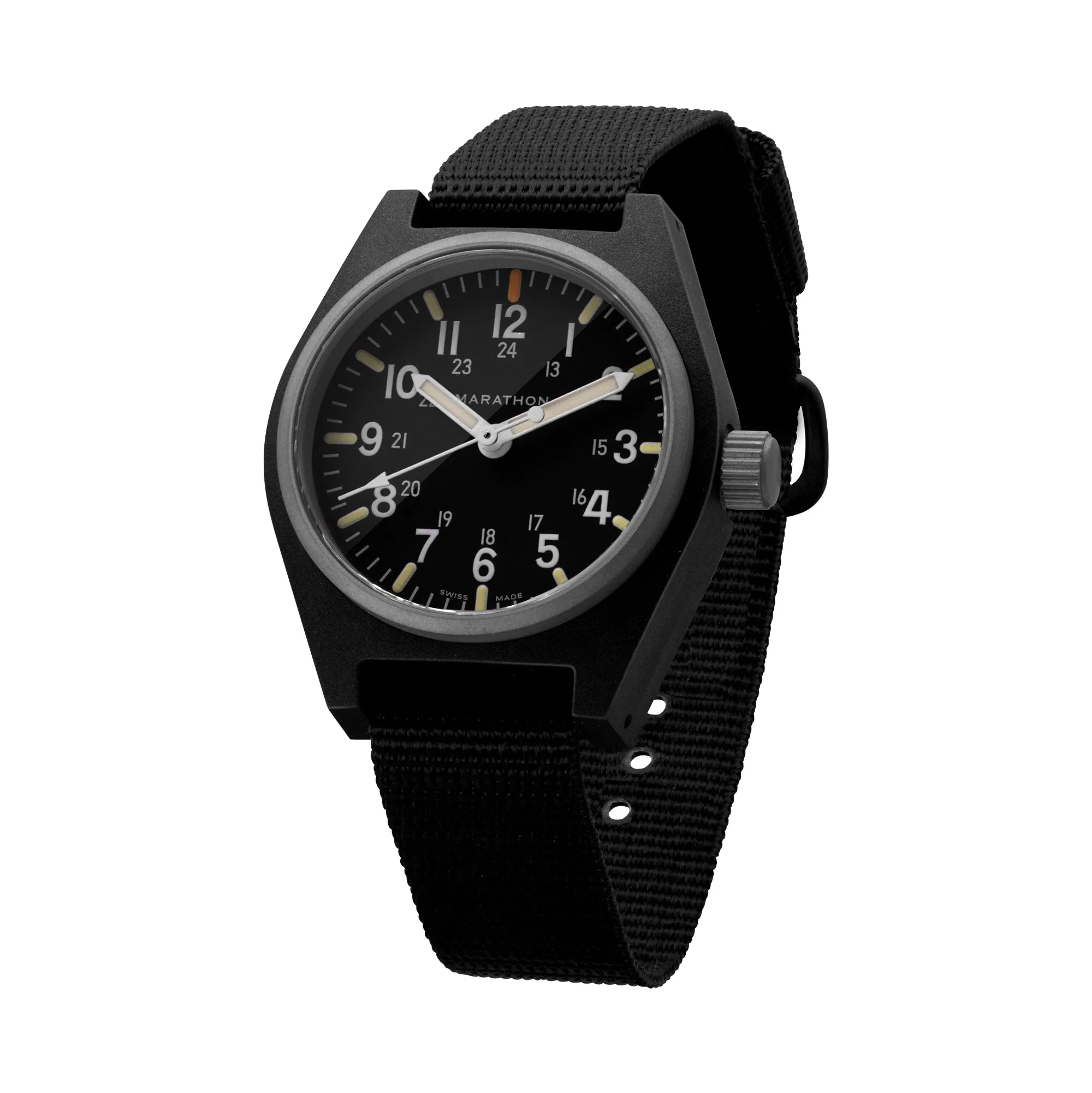 34mm Black General Purpose Quartz with MaraGlo (GPQ)
