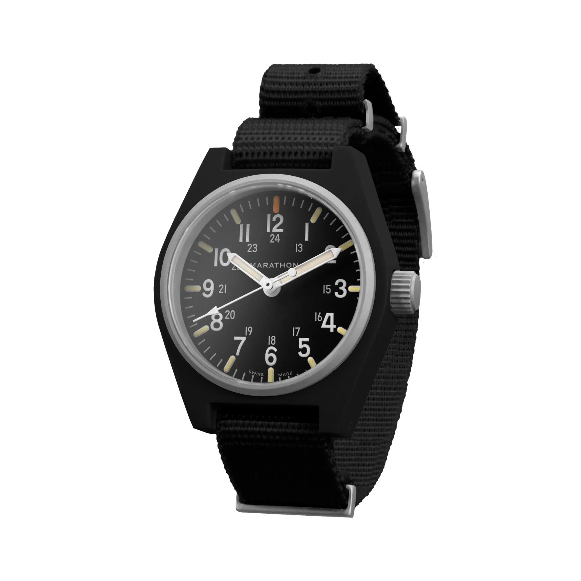 34mm Black General Purpose Quartz with MaraGlo (GPQ)