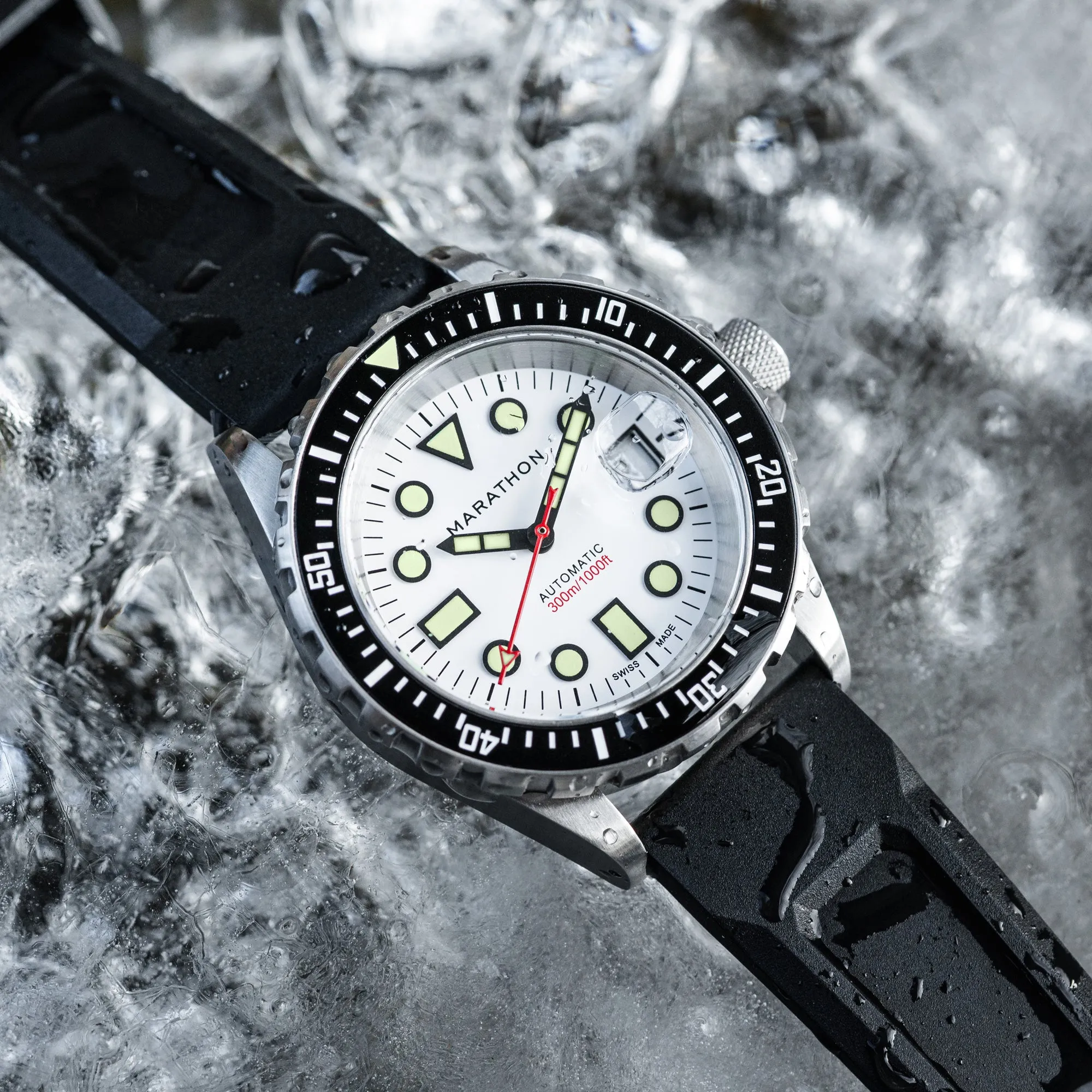 41mm Arctic Original SAR w/ Date on 3-Piece Rubber Strap Kit (OSAR-D)