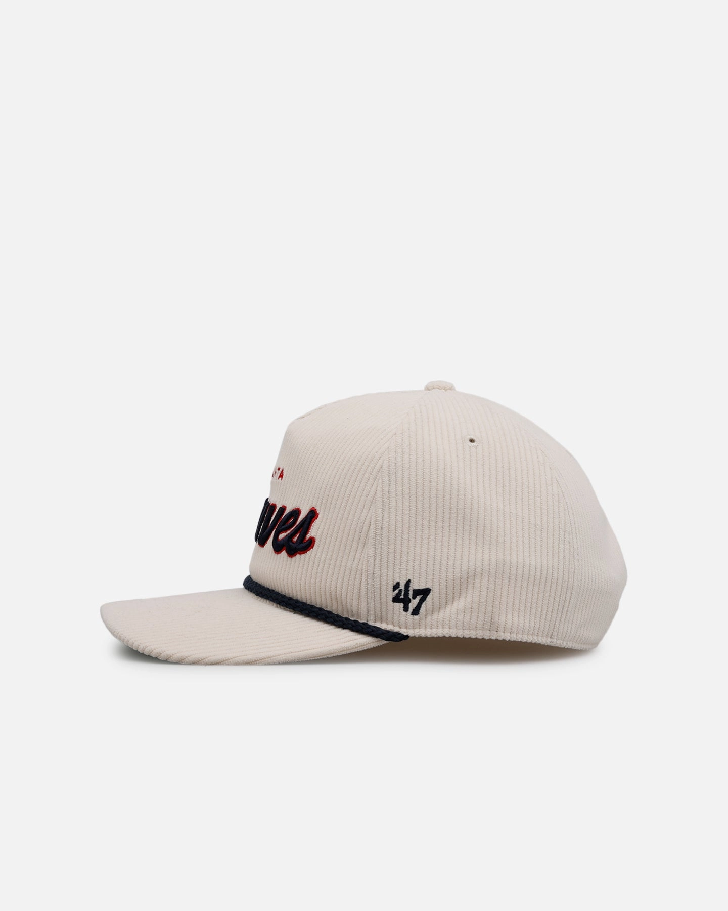 47 Brand Atlanta Braves 'Natural Script' Premium Hitch Corduroy Snapback Natural