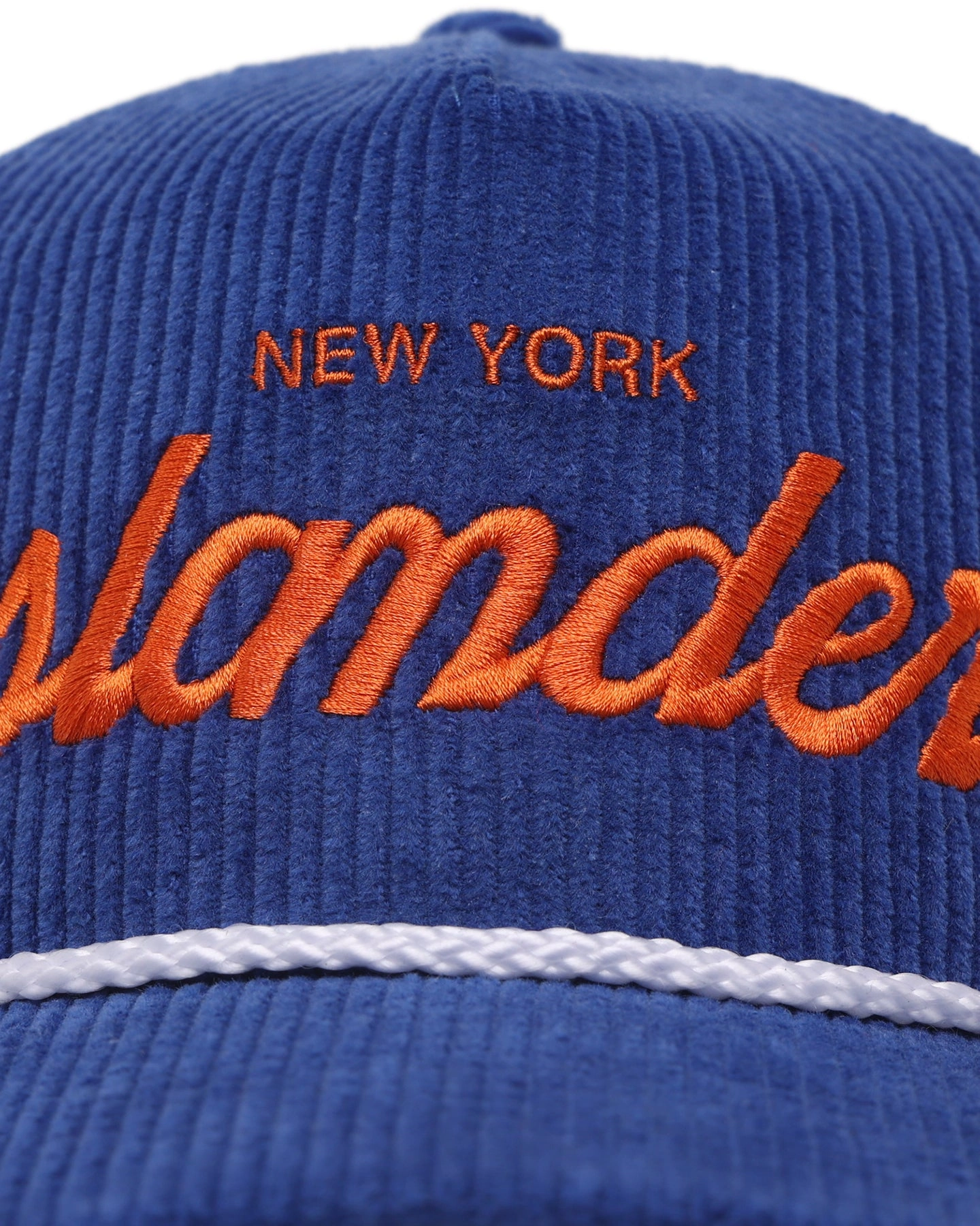 47 Brand New York Islanders 'NHL Corduroy Team Script' Corduroy Crossrope '47 Hitch Snapback Royal
