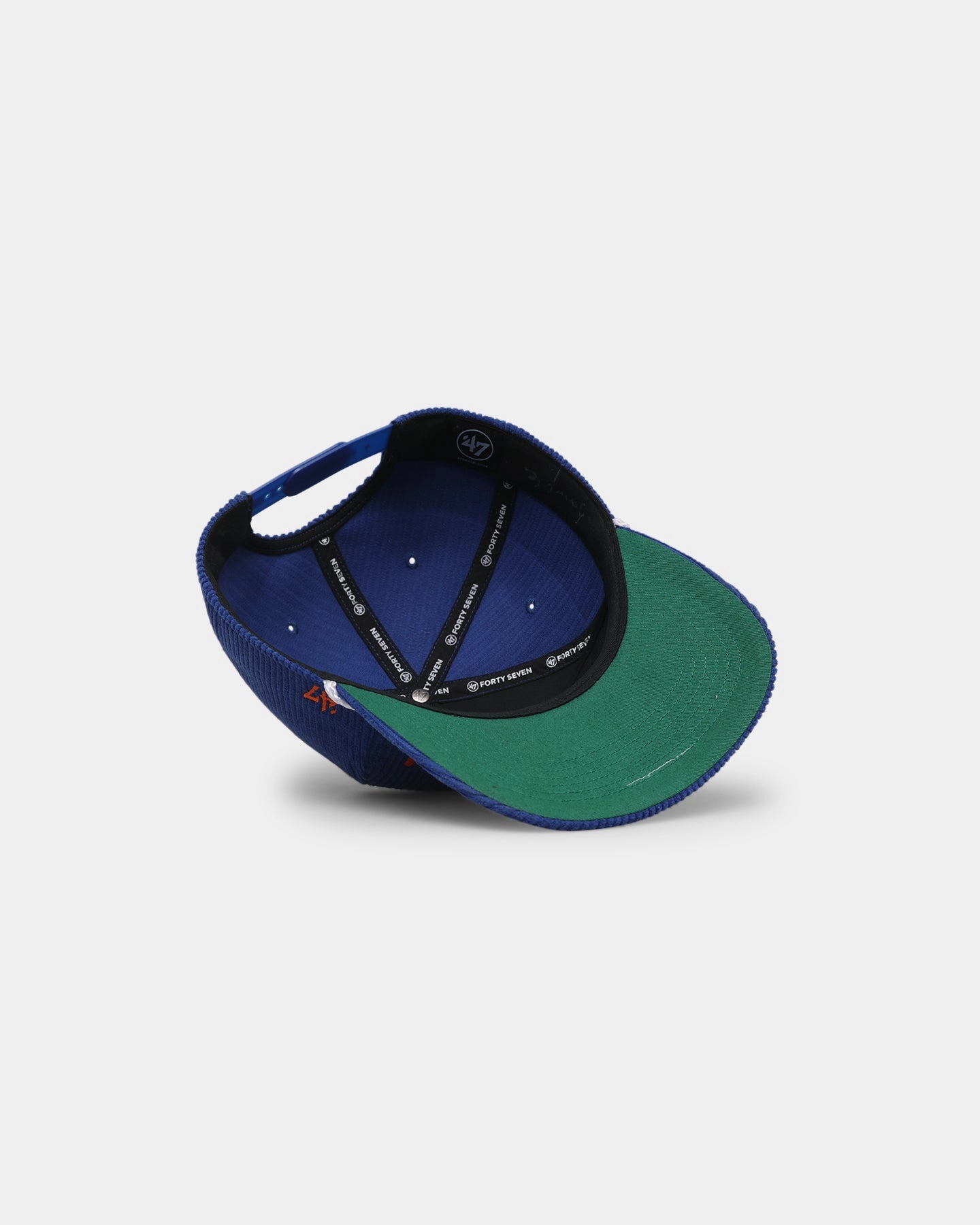 47 Brand New York Islanders 'NHL Corduroy Team Script' Corduroy Crossrope '47 Hitch Snapback Royal