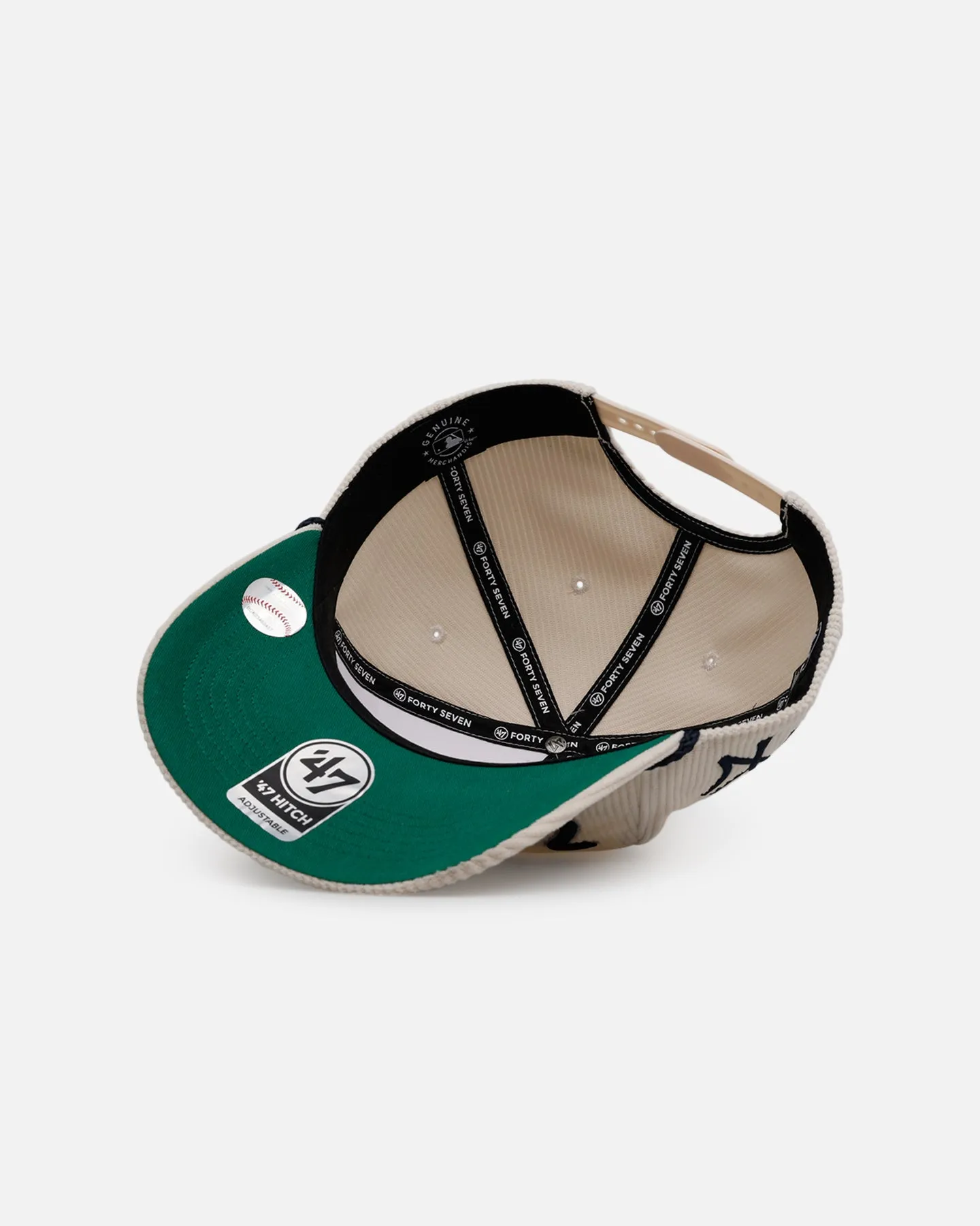 47 Brand New York Yankees 'Natural Script' Premium Hitch Corduroy Snapback Natural