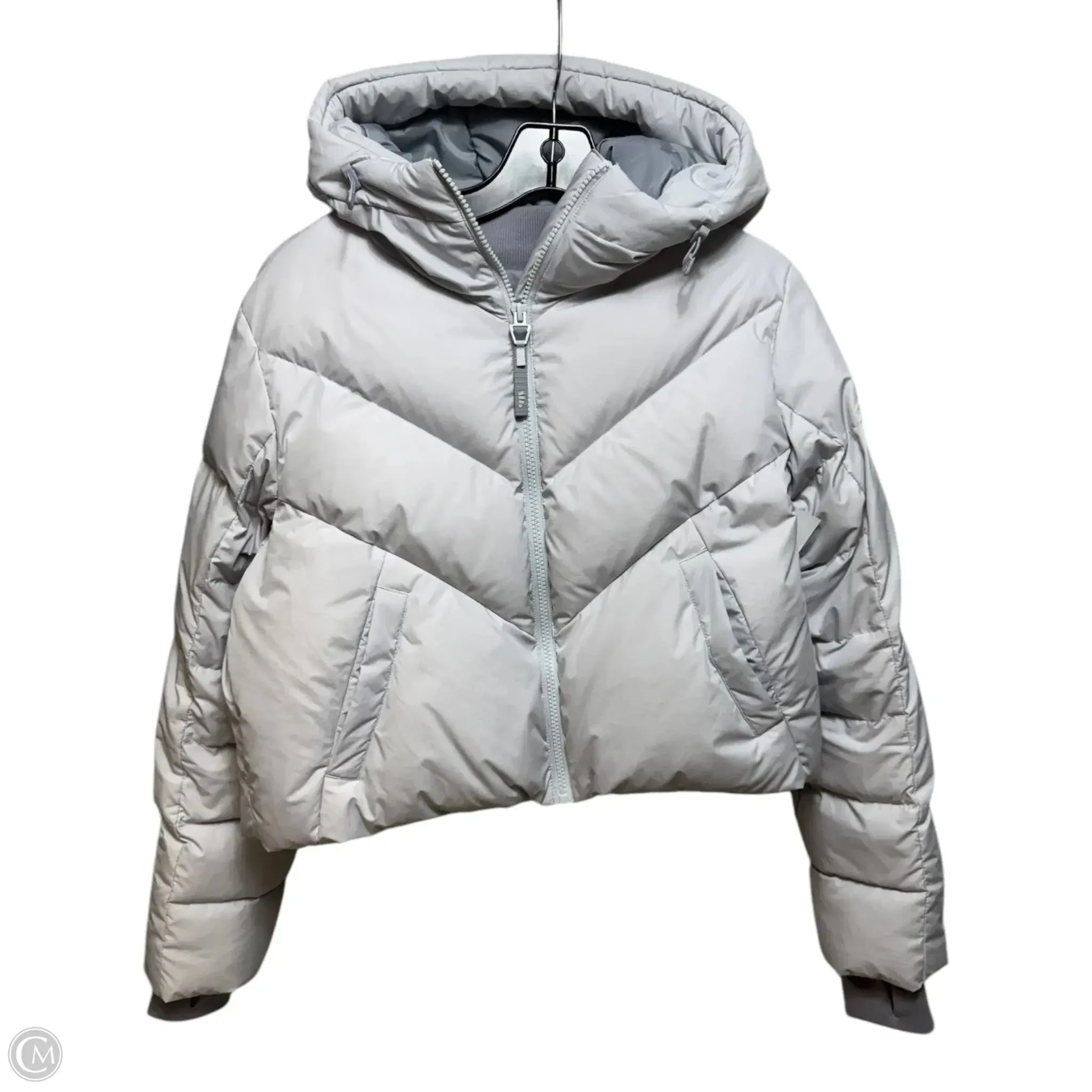 AquaDown Short Water-Repellent High-Warmth Puffer Jacket By Beneunder In Grey, Size: L