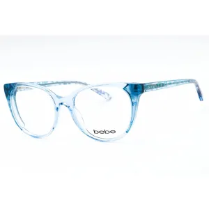 Bebe Women's Eyeglasses - Blue Animal Acetate Full Rim Cat Eye Frame | BB5208 422