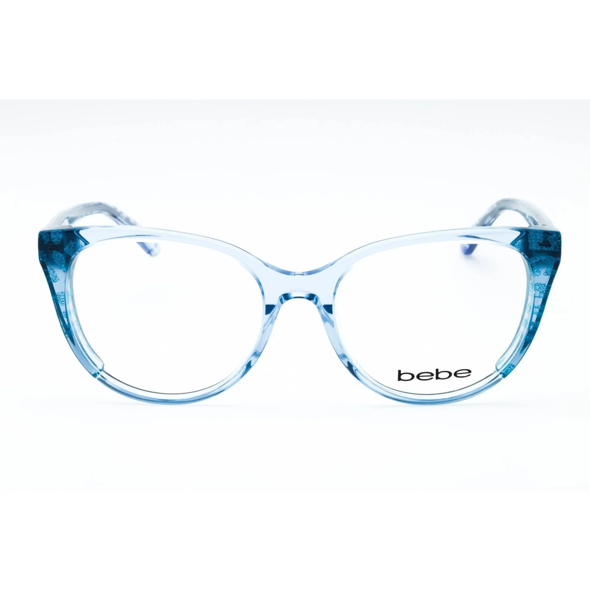 Bebe Women's Eyeglasses - Blue Animal Acetate Full Rim Cat Eye Frame | BB5208 422