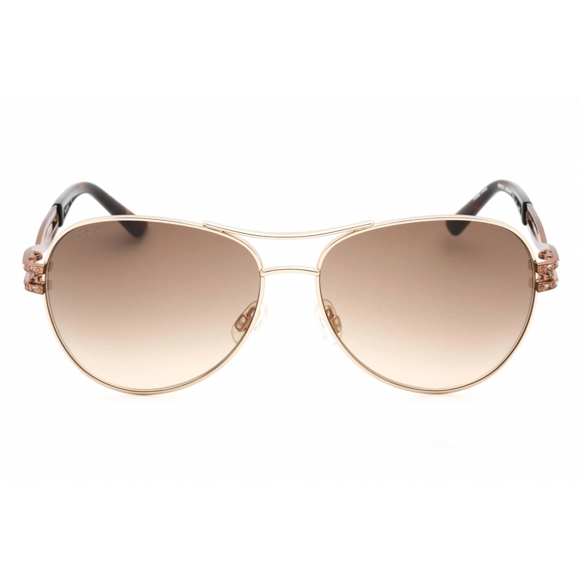 Bebe Women's Sunglasses - Gold Full Rim Avaitor Brown Gradient Lens Frame | BB7200 710