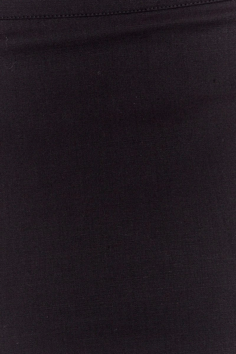 Black Cargo Skirt Mini High Rise