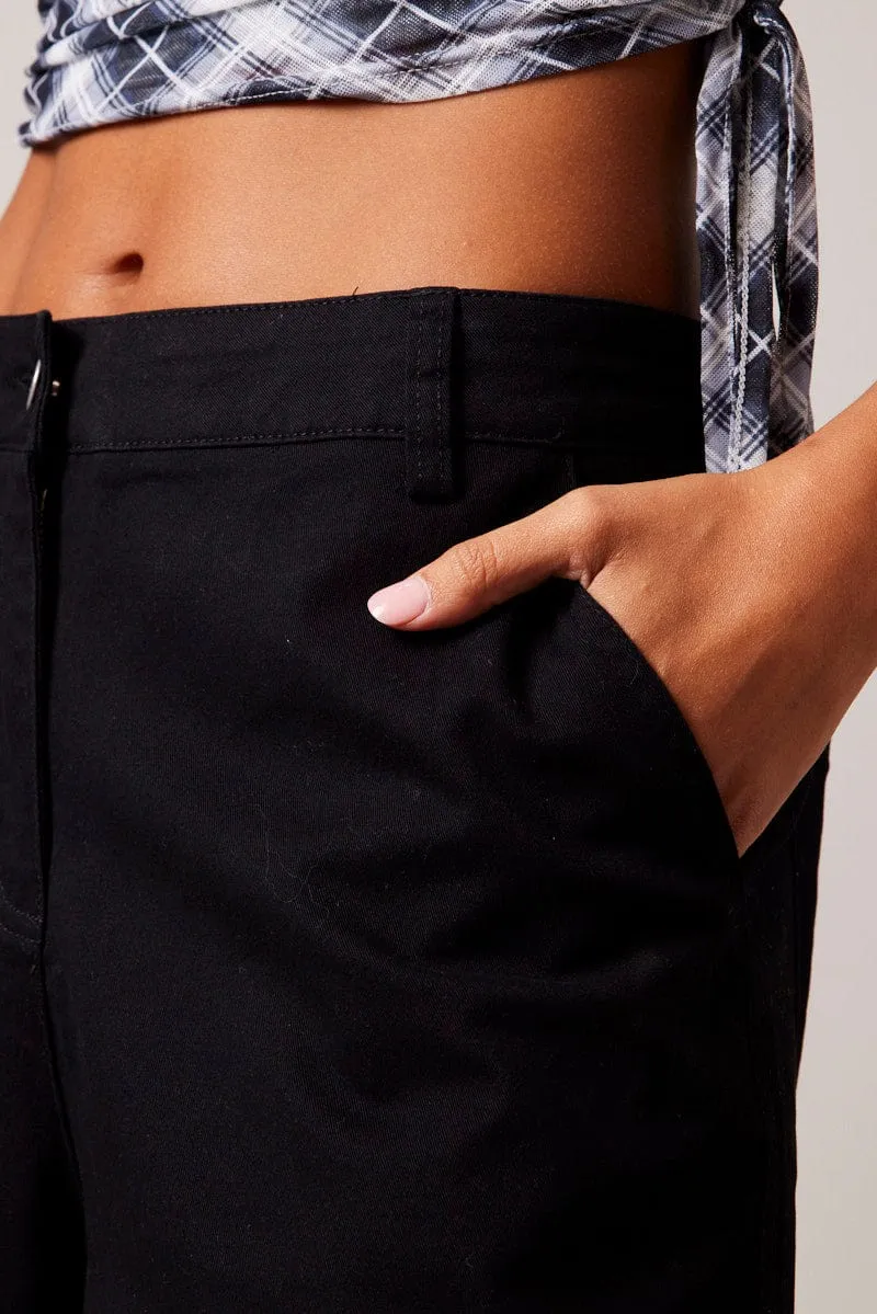 Black Longline Short