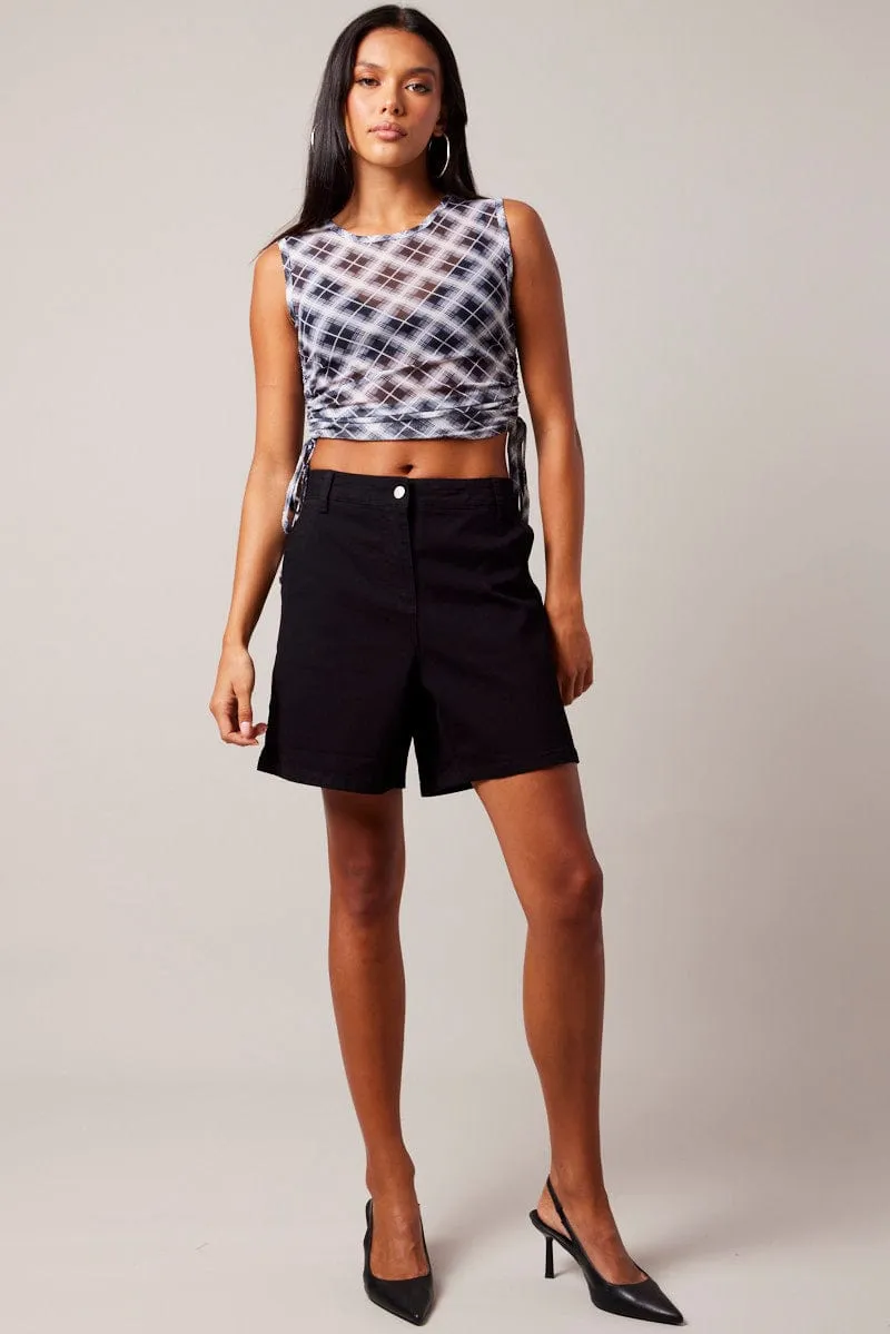 Black Longline Short
