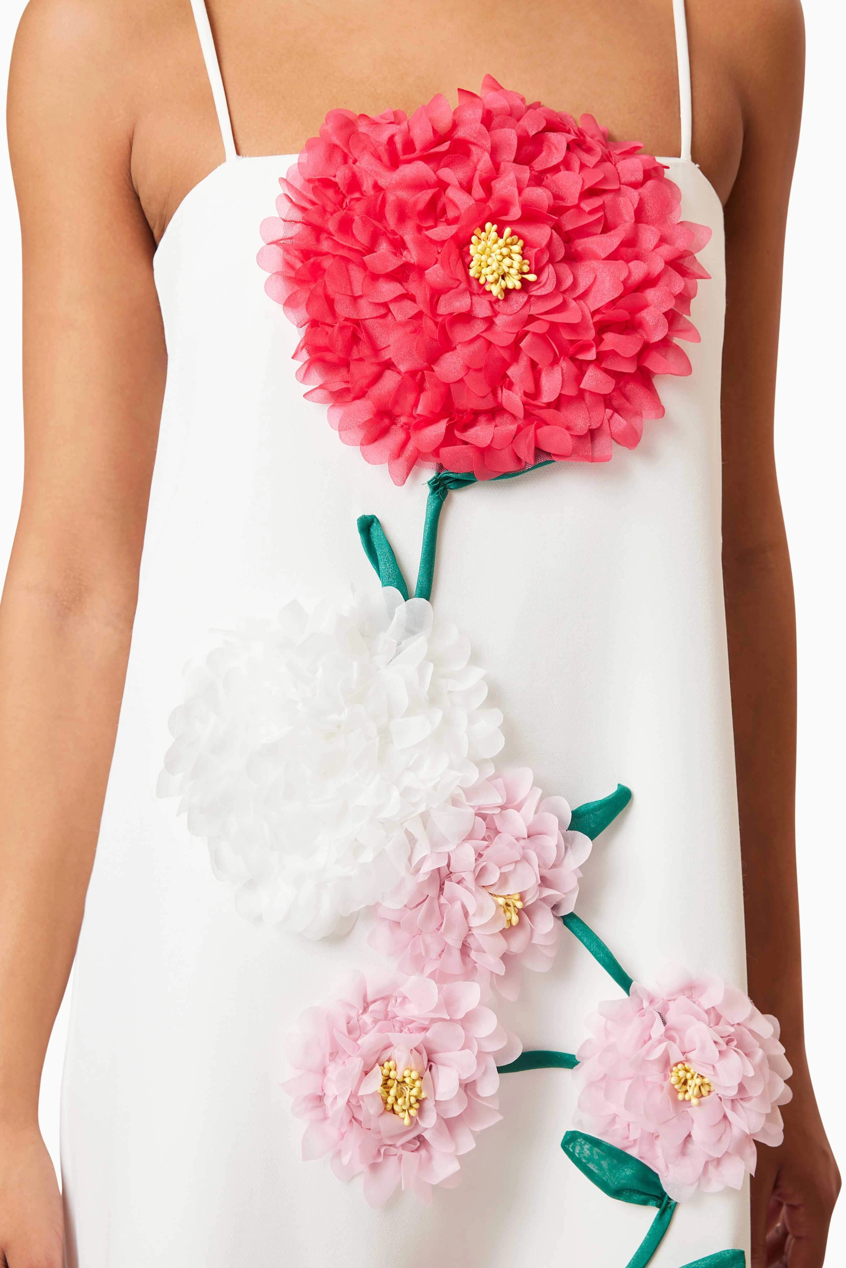 Buttercup Embroidered Maxi Dress in White