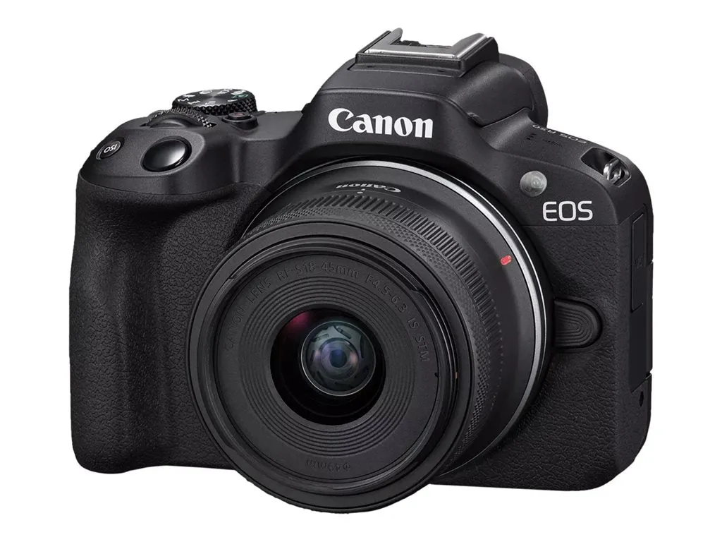 Canon EOS R50 - Digital camera - mirrorless - 24.2 MP - Full Frame - 4K / 30 fps - 2.5x optical zoom RF-S 18-45mm F4.5-6.3 IS 5811C012