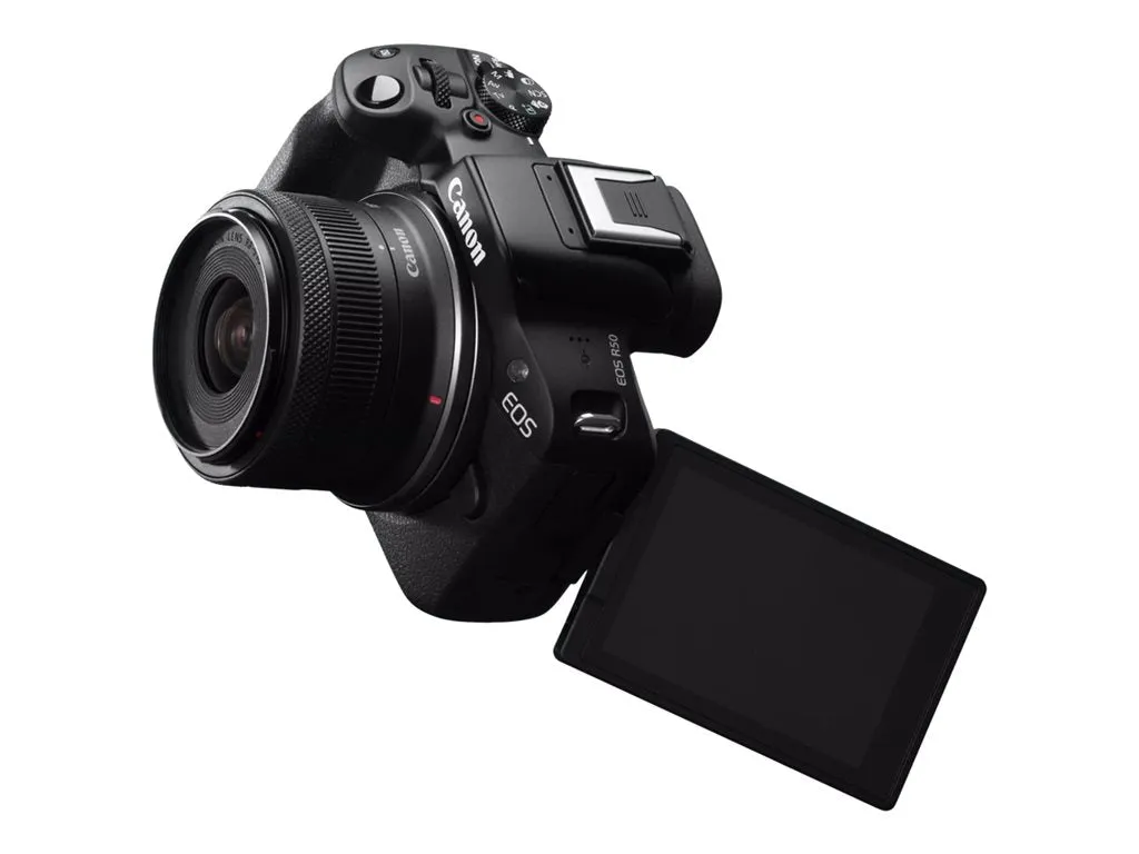 Canon EOS R50 - Digital camera - mirrorless - 24.2 MP - Full Frame - 4K / 30 fps - 2.5x optical zoom RF-S 18-45mm F4.5-6.3 IS 5811C012