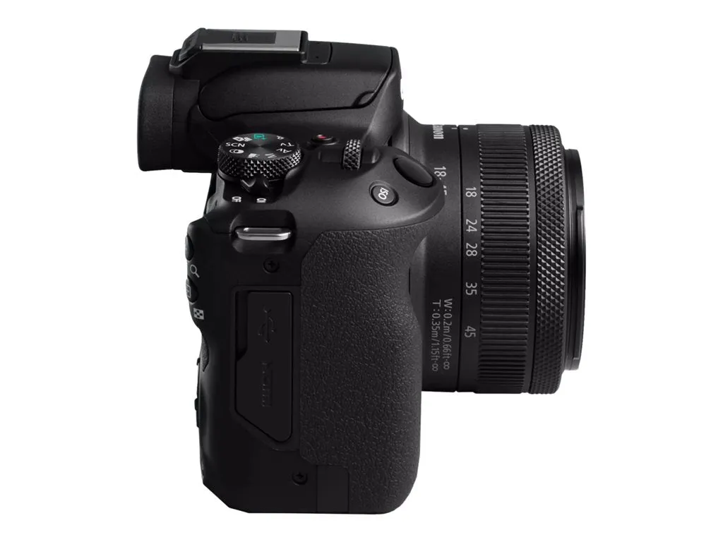 Canon EOS R50 - Digital camera - mirrorless - 24.2 MP - Full Frame - 4K / 30 fps - 2.5x optical zoom RF-S 18-45mm F4.5-6.3 IS 5811C012