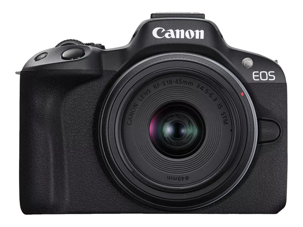Canon EOS R50 - Digital camera - mirrorless - 24.2 MP - Full Frame - 4K / 30 fps - 2.5x optical zoom RF-S 18-45mm F4.5-6.3 IS 5811C012