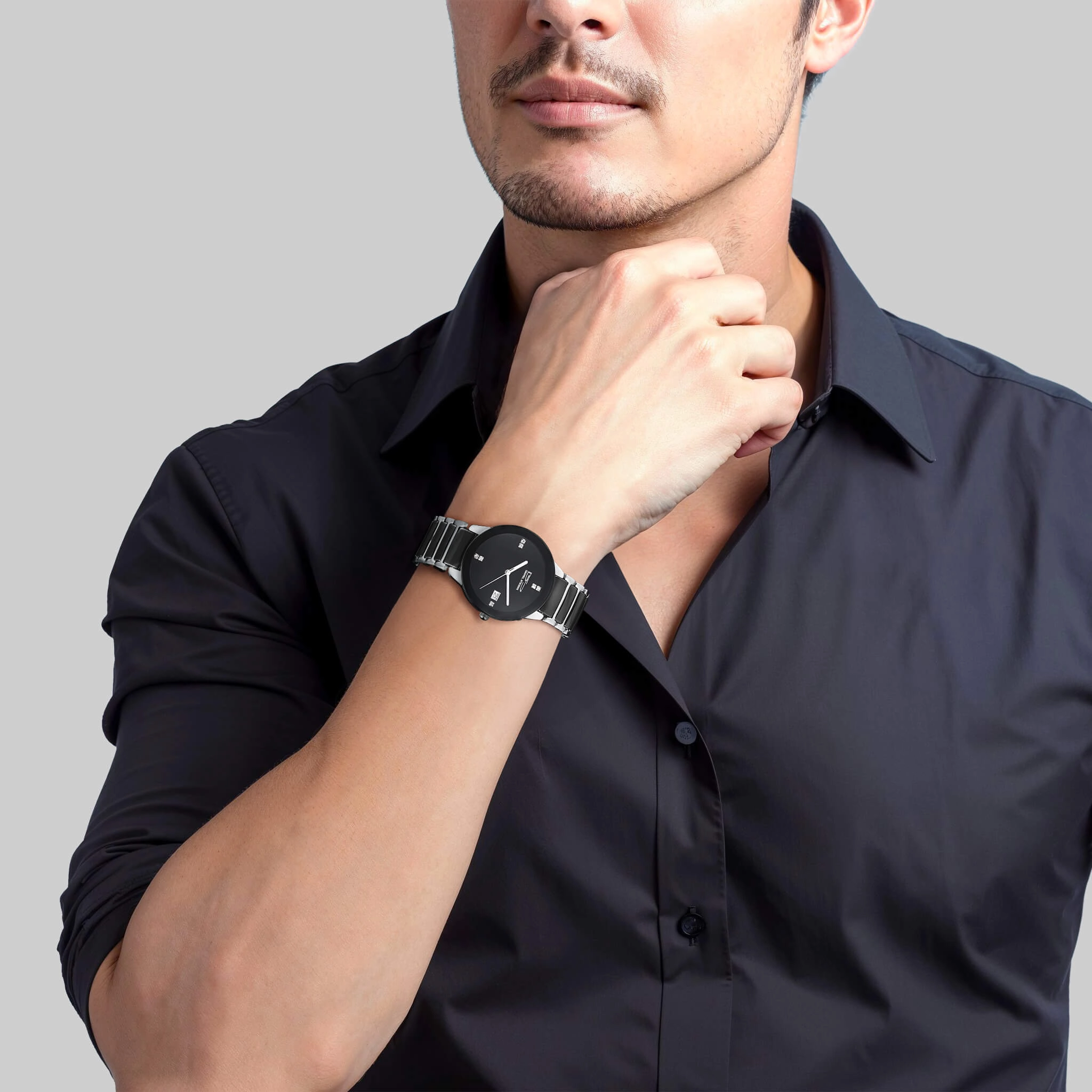 Ceramic Noir Steel Men's Watch