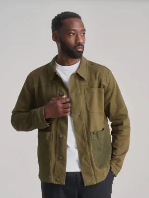 Christophie Men's Organic Cotton Jacket | Green patch
