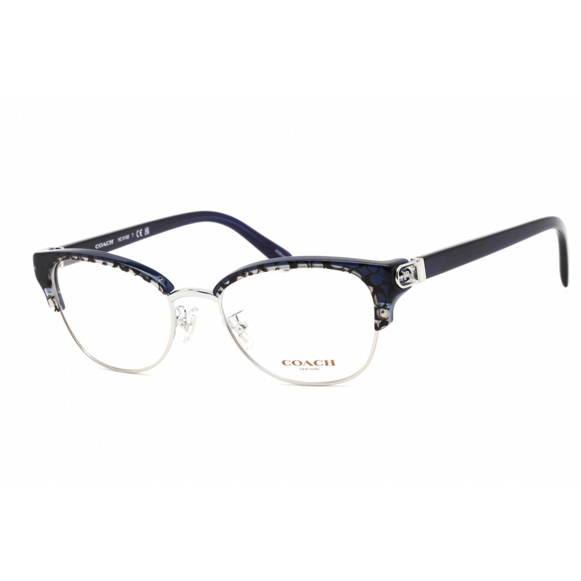 Coach Women's Eyeglasses - Shiny Silver/Blue Signature Cat Eye Frame | 0HC6195 5708