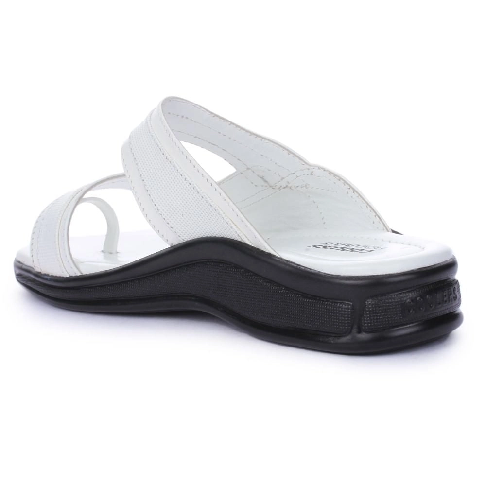 Coolers Casual White Slippers For Men 2050-01 By Liberty