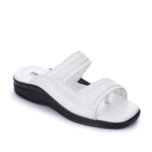 Coolers Casual White Slippers For Men 2050-01 By Liberty