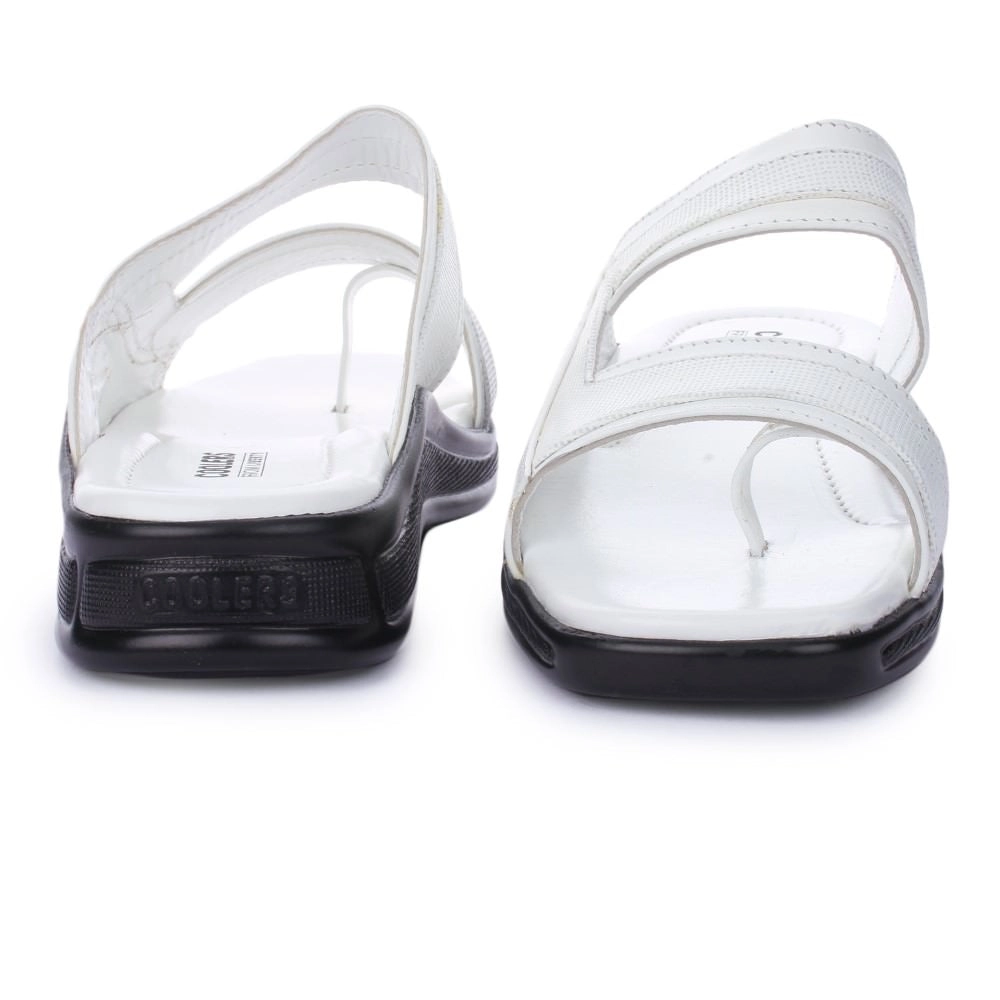 Coolers Casual White Slippers For Men 2050-01 By Liberty