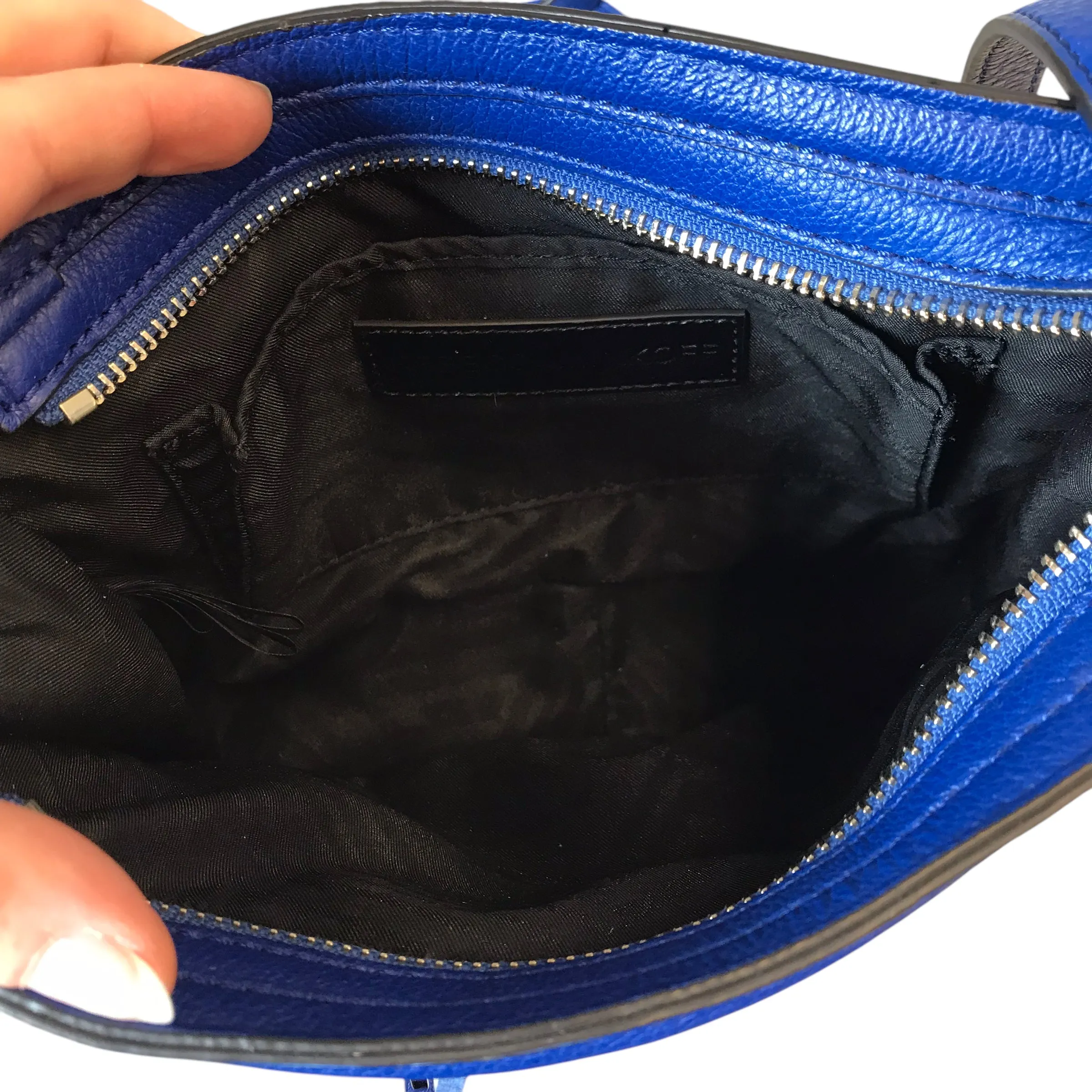 Crossbody Designer By Rebecca Minkoff In Blue, Size:Small