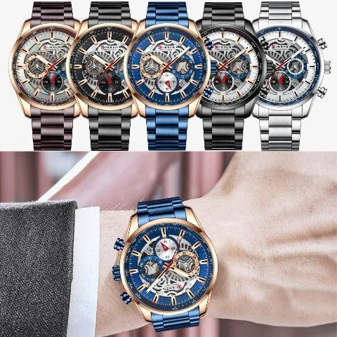 Curren Men's Full Steel Chronograph Watch (Dial 4.5cm) - CUR212