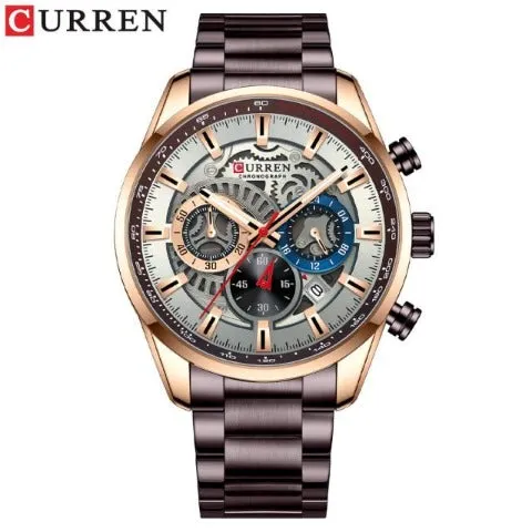 Curren Men's Full Steel Chronograph Watch (Dial 4.5cm) - CUR212