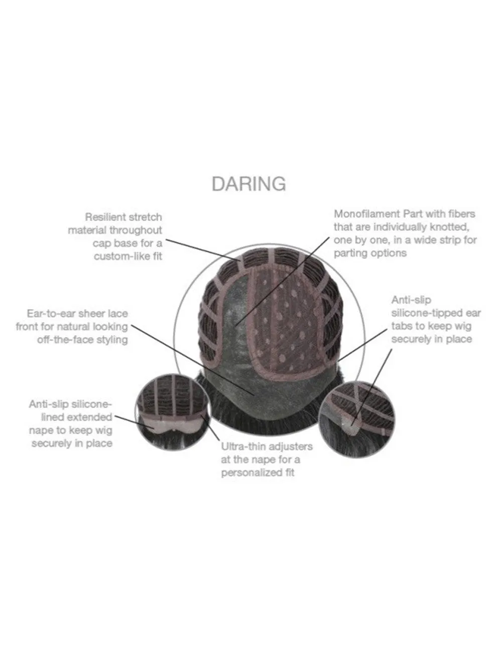 Daring | HF Synthetic Lace Front Wig (Mono Part)