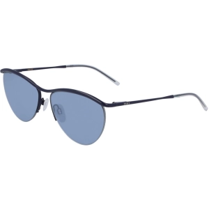 Dkny Women's Sunglasses - Navy Metal Half Rim Oval Frame Blue Lens | DKNY DK107S 415