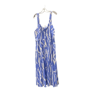Dress Casual Midi By Ava & Viv In Blue & White, Size:1X