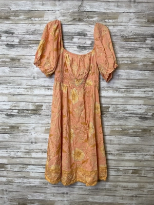 Dress Casual Midi By Cmb In Orange & Yellow, Size:Xl