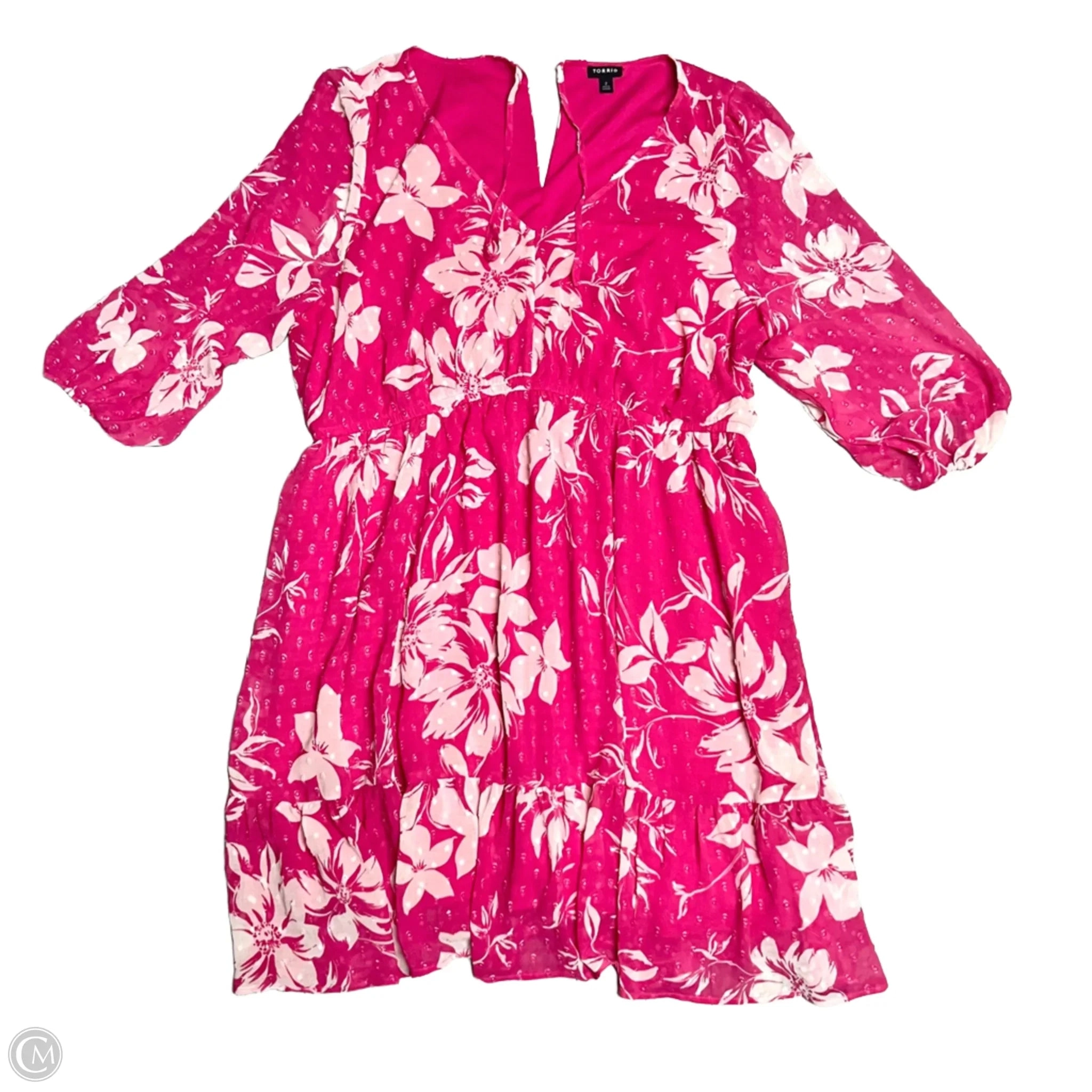 Dress Party Short By Torrid In Pink & White, Size: 2x