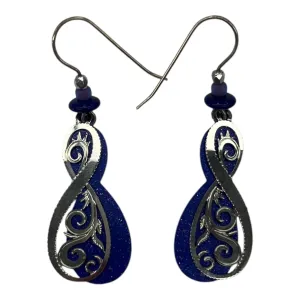 Earrings Dangle/Drop By Clothes Mentor In Blue & Silver