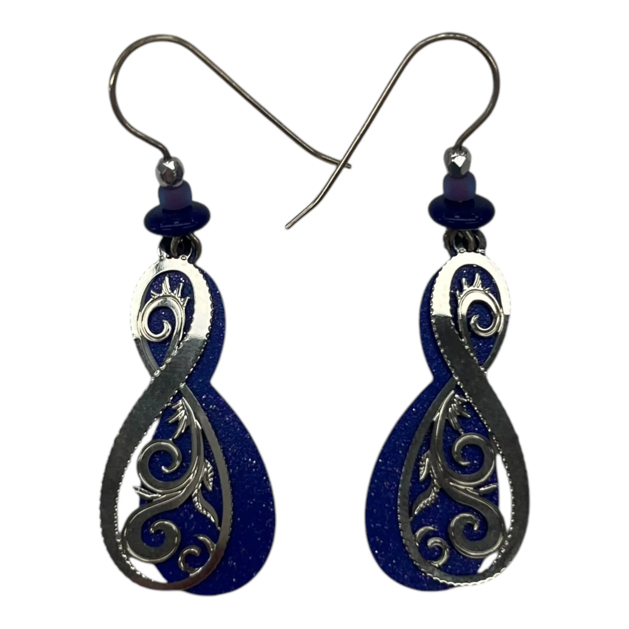 Earrings Dangle/Drop By Clothes Mentor In Blue & Silver
