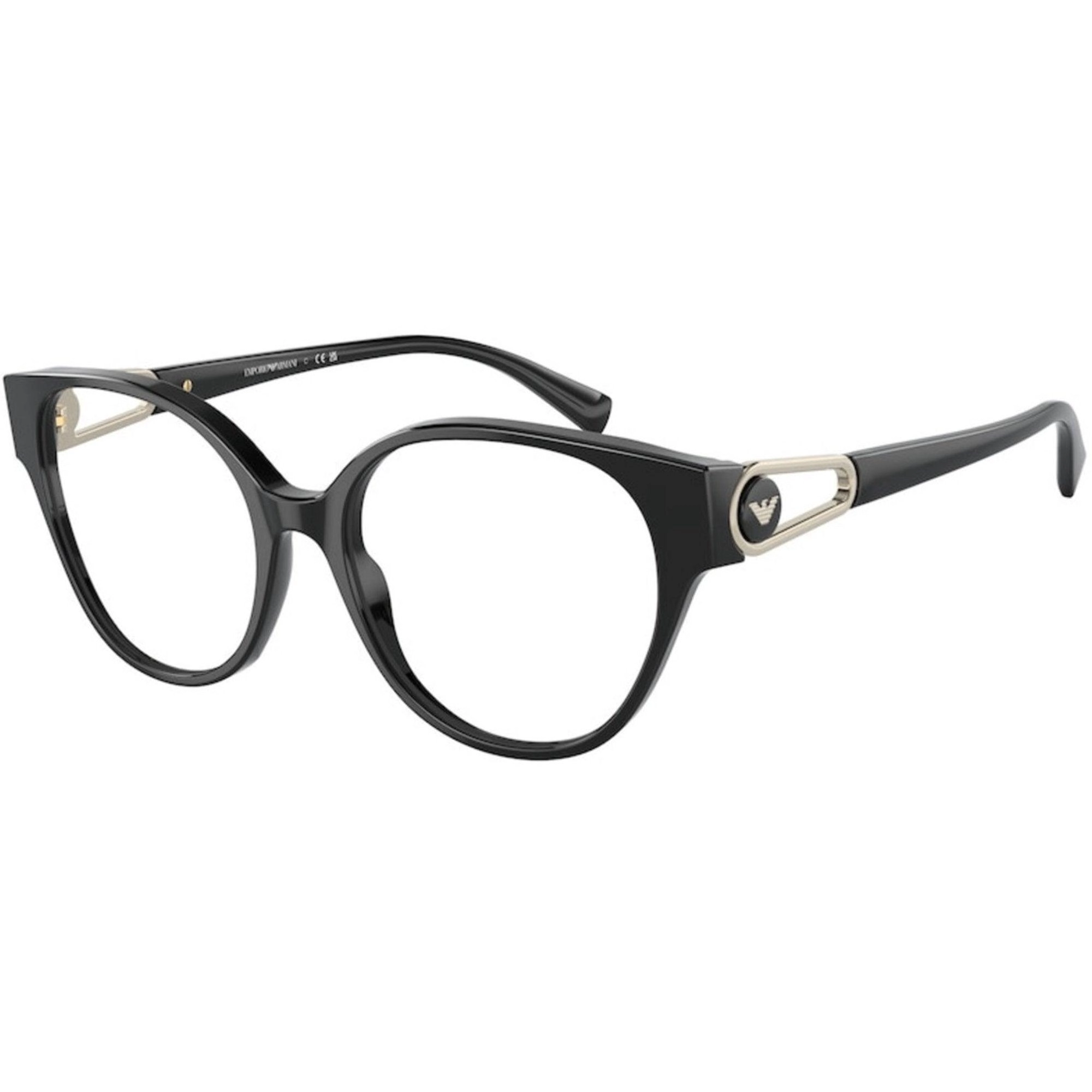 Emporio Armani Women's Eyeglasses - Black Plastic Cat Eye Frame Demo Lens | 3211F 5017