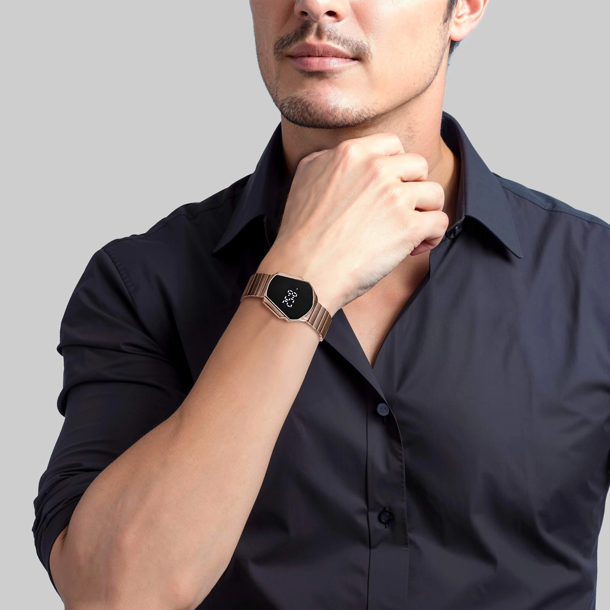 Ferro Digital Rose Gold Men's Watch