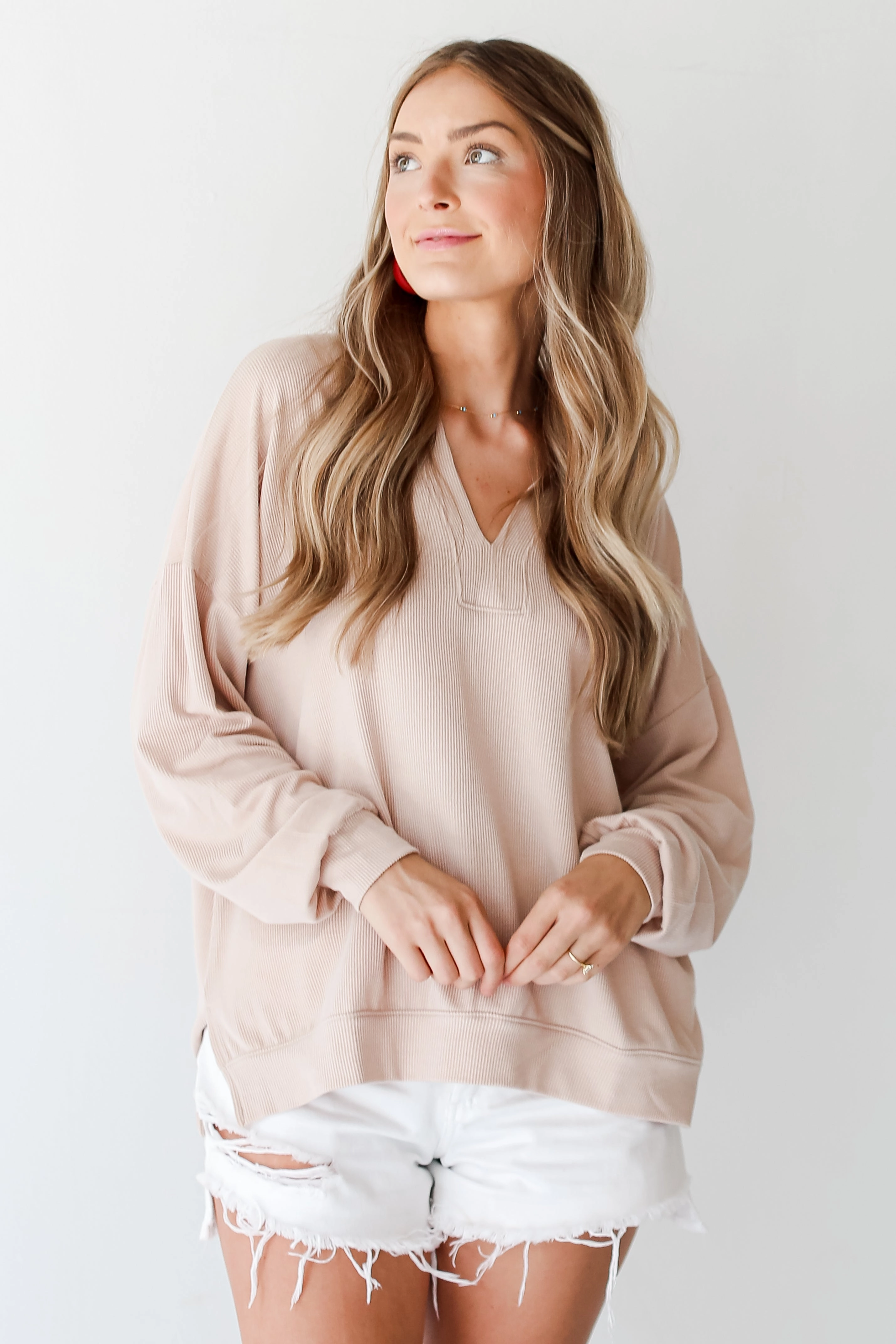 FINAL SALE - Now You Know Corded Collared Pullover