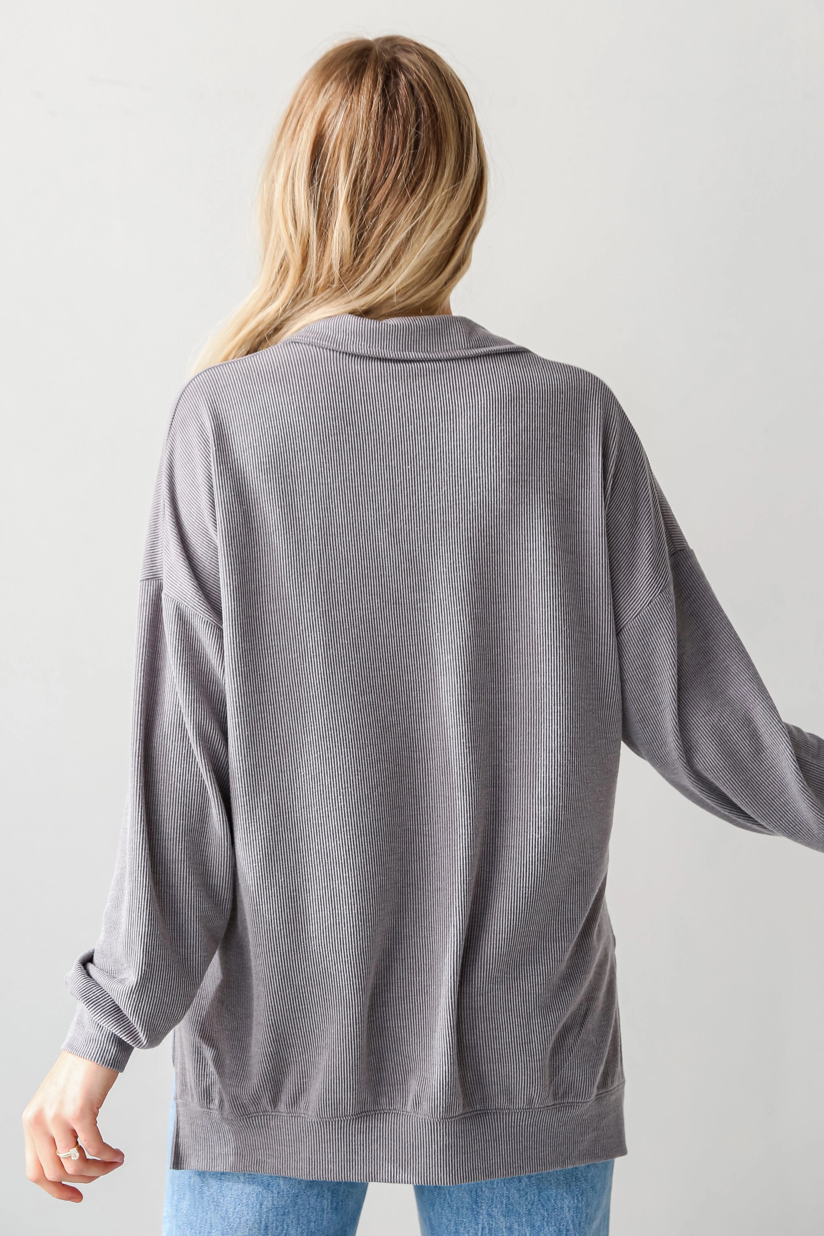FINAL SALE - Now You Know Corded Collared Pullover