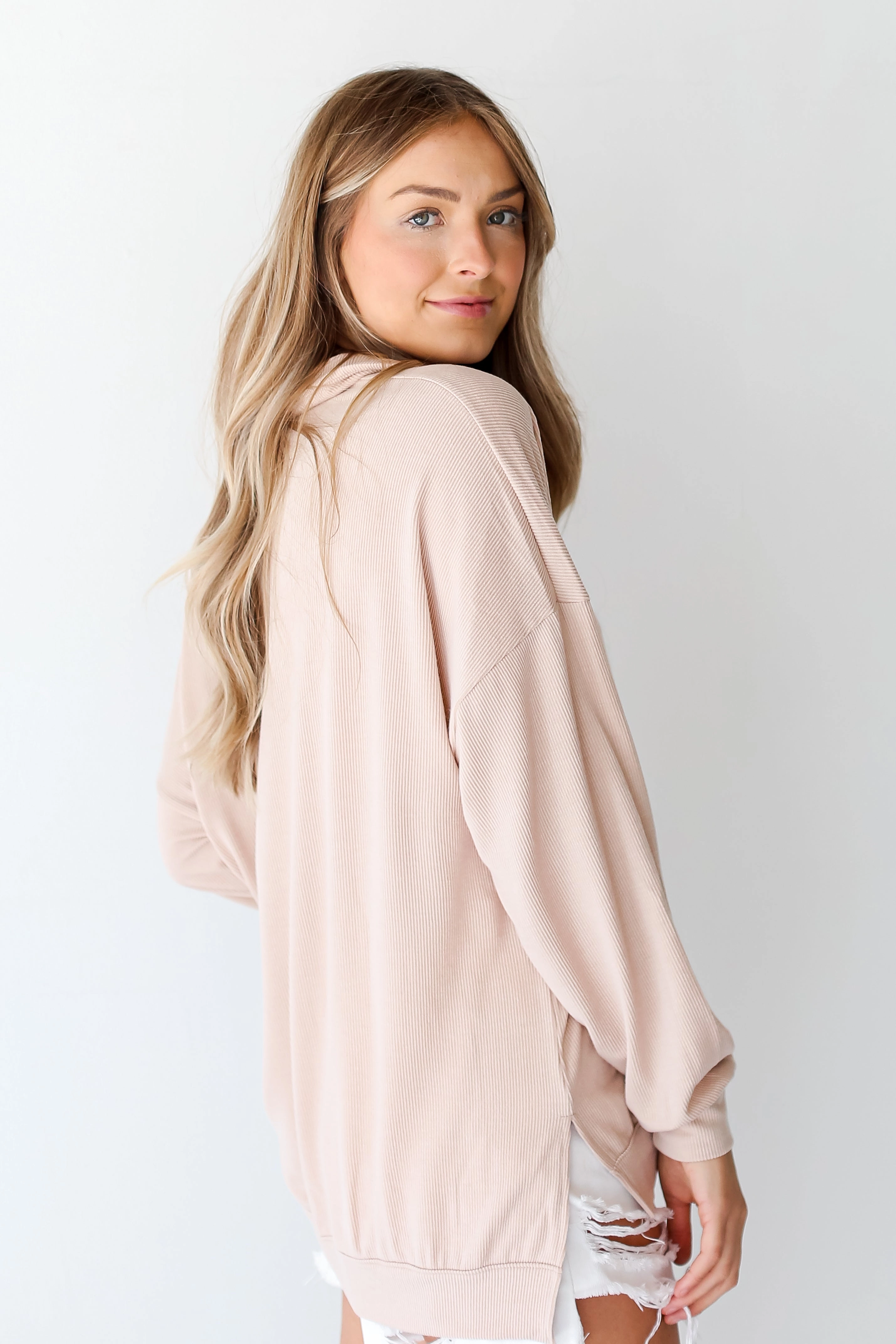 FINAL SALE - Now You Know Corded Collared Pullover