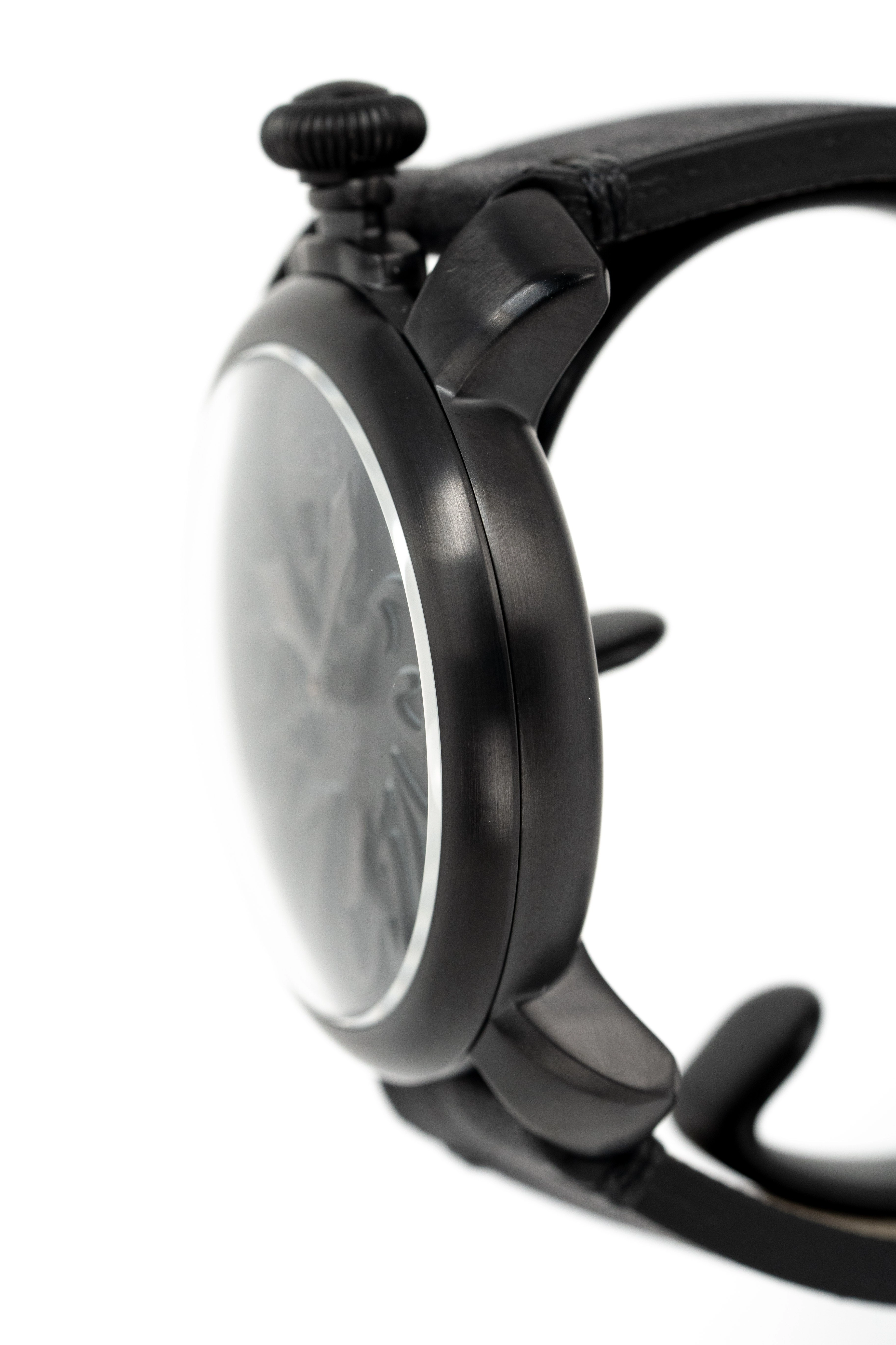 Gagà Milano Manuale 48mm Men's Watch Black Skull 5012ART.01S